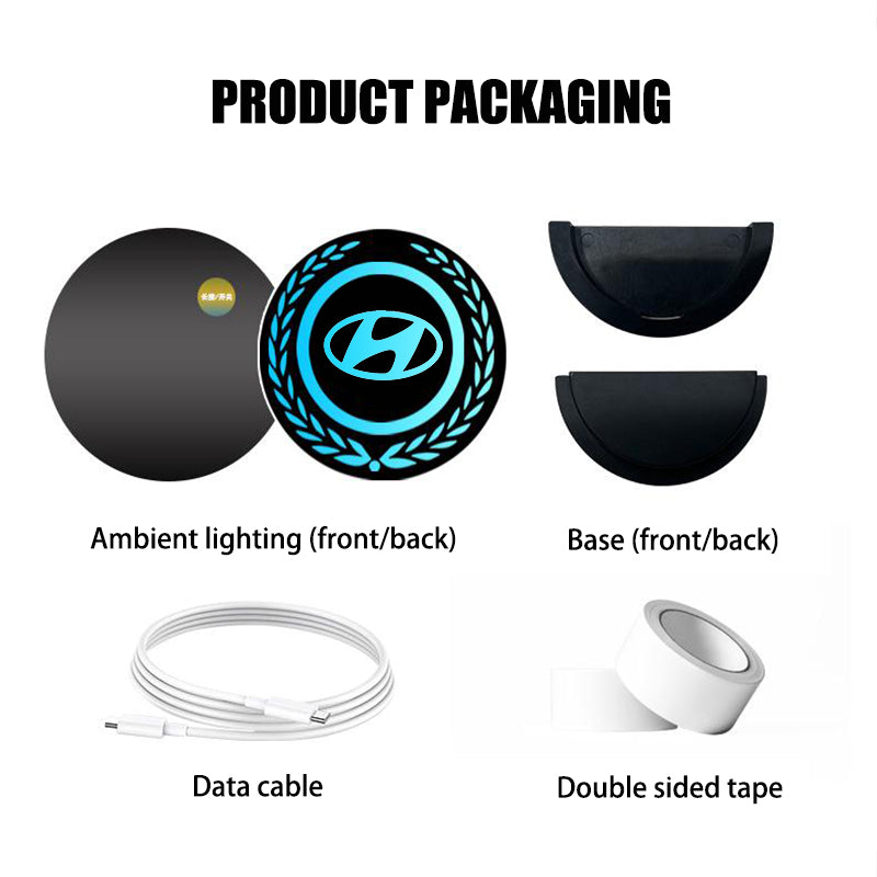 Επαναφορτιζόμενο λογότυπο αυτοκινήτου LED - Επίδραση φωτός νέον