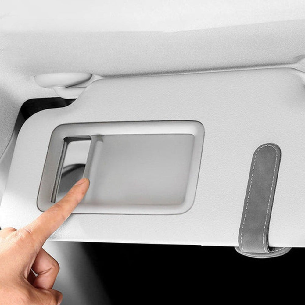 Clip à lunettes multifonctionnel en daim avec le logo de votre voiture